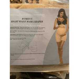 Size 4XL Women's High Waist Mid Thigh Maternity Shaper with Tummy Support